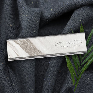 Placa De Mesa Agato de mármore Dourado Elegante Abstrato pálido