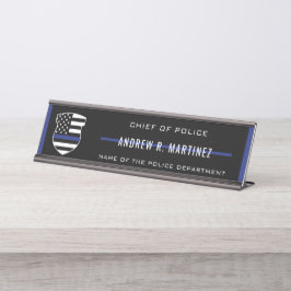 Placa De Mesa Agente policial Thin Blue Line Policial