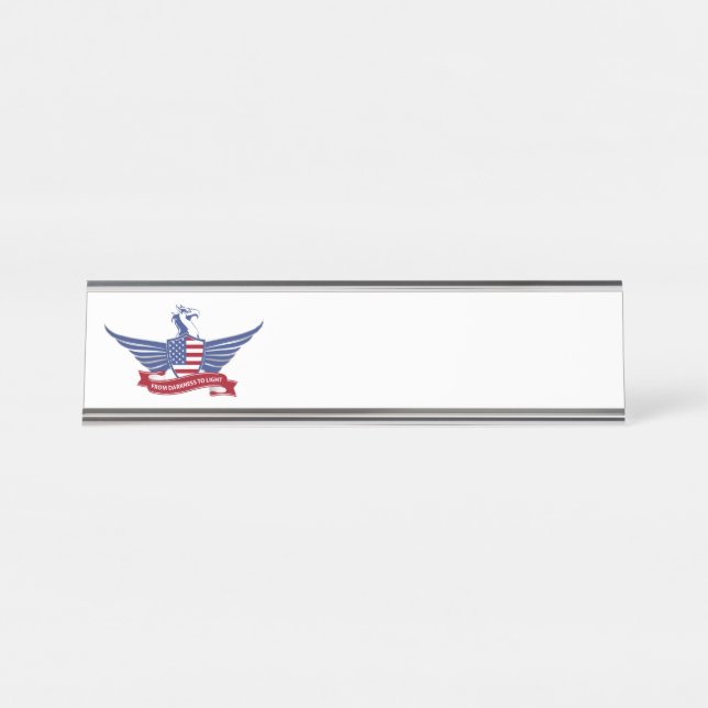 Placa De Mesa águia americana (Frente)