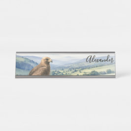 Placa De Mesa Águia Dourada Paisagem Vida Selvagem Personalizada
