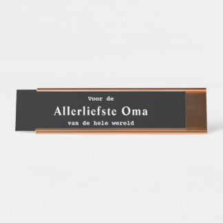 Placa De Mesa Allerliefste Oma bureau naambordje