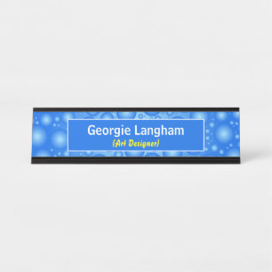 Placa De Mesa Amusing Bubble Effect Nameplate