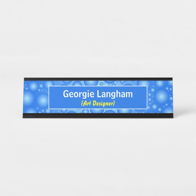 Placa De Mesa Amusing Bubble Effect Nameplate (Frente)