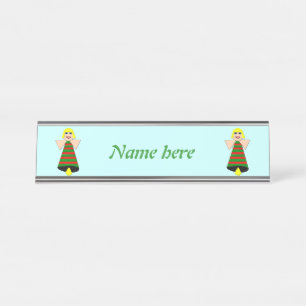 Placa De Mesa Angel Bell de Natal Personalizado