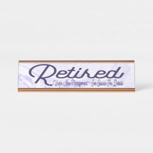Placa De Mesa Aposentado Aposentadoria Nova Gestão Mármore Roxo