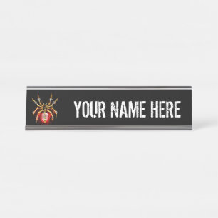 Placa De Mesa Aranha-do-galo em preto