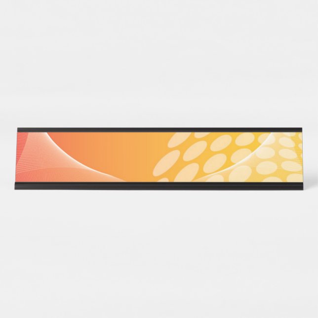 Placa De Mesa Artsy Orange Art Deco (Frente)