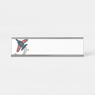 Placa De Mesa Avião de Jato Voador