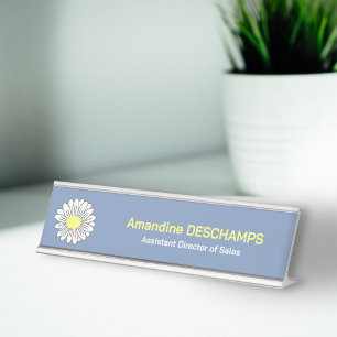 Placa De Mesa Azul-flor-margarida botânica