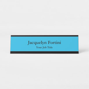 Placa De Mesa Azul Moderno e Elegante Minimalista Simples