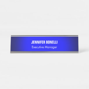 Placa De Mesa Azul moderno minimalista profissional adicione seu