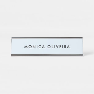 Placa De Mesa Azul Pastel profissional simples