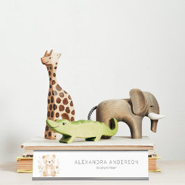 Placa De Mesa Babysitter de Aquarela de Urso-de-Ferro-Jufo