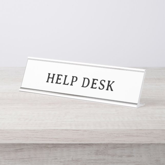 Placa De Mesa BALCÃO DE ATENDIMENTO | Mesa Moderna Profissional (Frente)