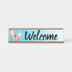 Placa De Mesa Balcão de Recepção da Mesa de Boas-vindas Borbolet