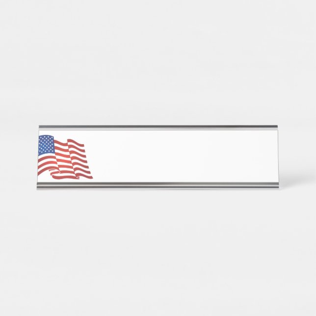 Placa De Mesa bandeira dos EUA (Frente)