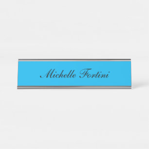 Placa De Mesa Blue Minimalist Plain Modern