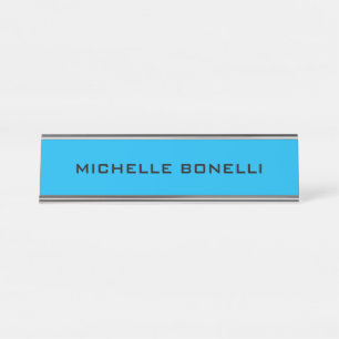 Placa De Mesa Blue Minimalist Plain Modern