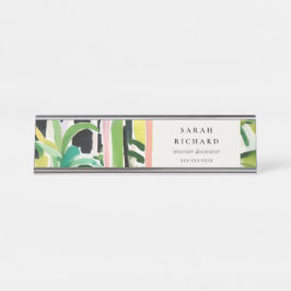 Placa De Mesa Boho Chic Verde Folhagem Tropical Botânica