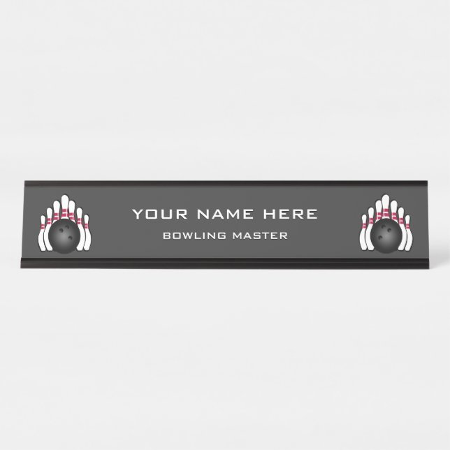 Placa De Mesa Boliches e bolas (Frente)