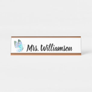 Placa De Mesa Borboleta Profissional Educadora de Professores