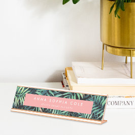 Placa De Mesa Botânica tropical