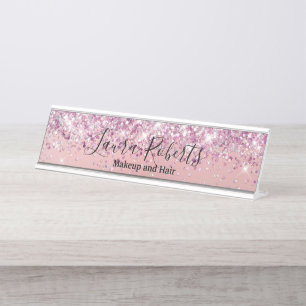 Placa De Mesa Brilhante Cor-de-rosa com Blush Professional Moder