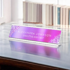 Placa De Mesa Brilhante Rosa Púrpura Rosa Moderna