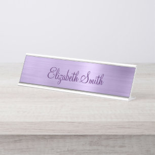 Placa De Mesa Brilho Metálico Rosa Claro Feminino