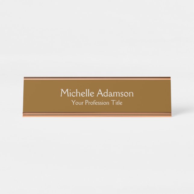 Placa De Mesa Brown Professional Plain Modern (Frente)
