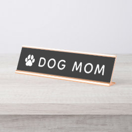 Placa De Mesa Cachorro Mãe Nome Placa