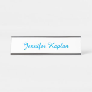 Placa De Mesa Caligrafia Clássica Minimalista Profissional