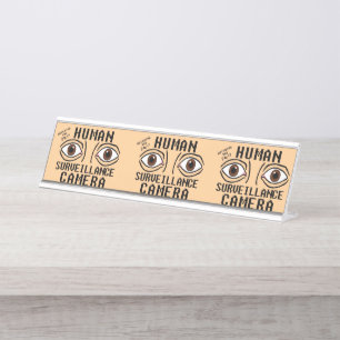 Placa De Mesa Câmera de Vigilância Humana Humor Seco