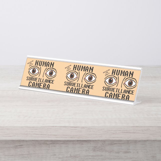 Placa De Mesa Câmera de Vigilância Humana Humor Seco (Frente)