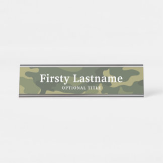 Placa De Mesa Camo Pattern para caçadores ou militares