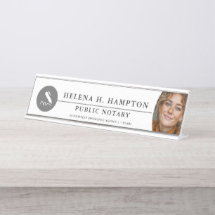 Placa De Mesa Campos de escrita Símbolo + Logotipo + Foto