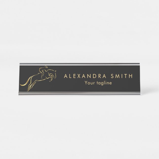 Placa De Mesa Cavalo de Pulso | Ancoradouro | Formador de cavalo (Frente)