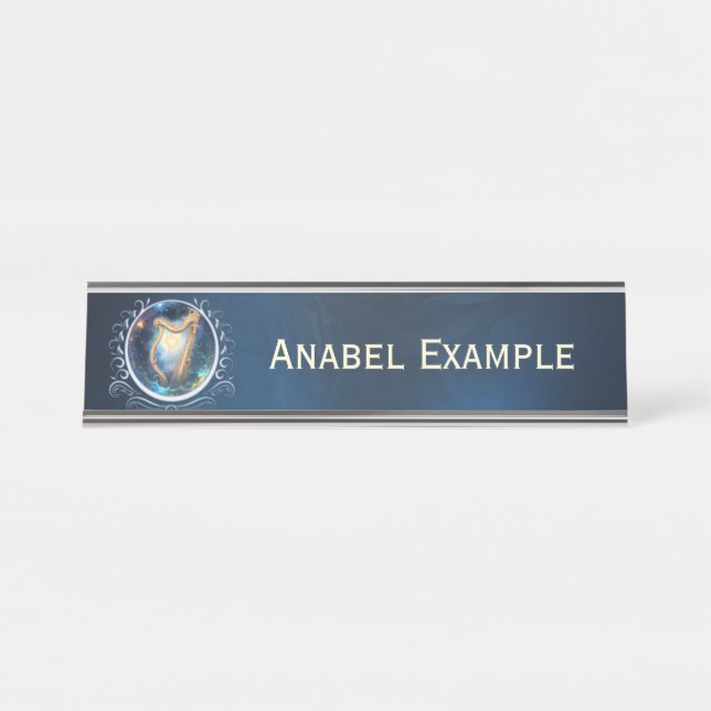 Placa De Mesa Celestial Harp of the Moonbound Skies (Frente)
