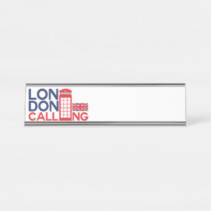 Placa De Mesa Chamando Londres