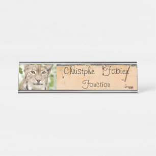 Placa De Mesa Chamar a gata lynx 1. animais.