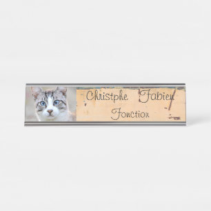 Placa De Mesa Chamar o gata 2. animais.