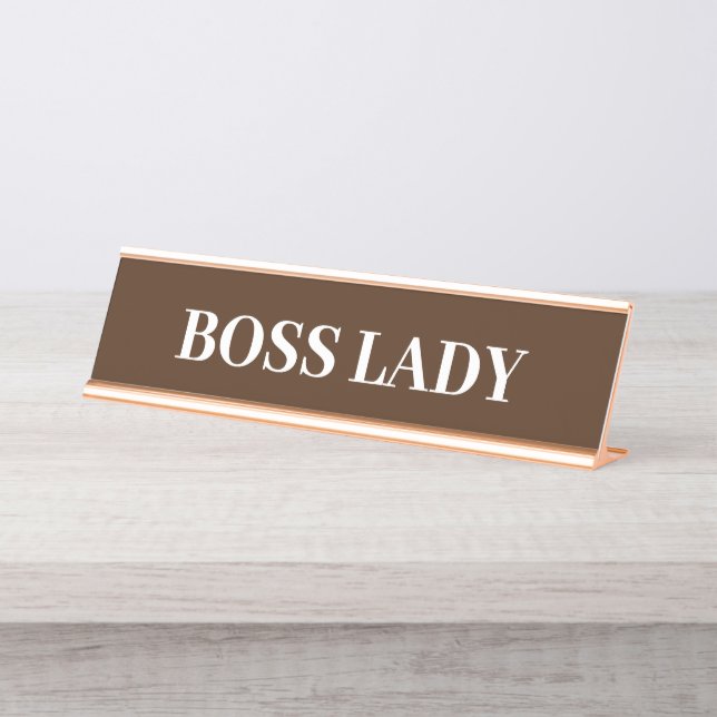 Placa De Mesa Chefe Lady Gift Engraçado Plate Personalizar (Frente)