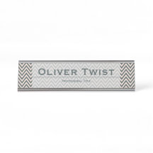Chevron Cinza Verde e Creme Personalizado