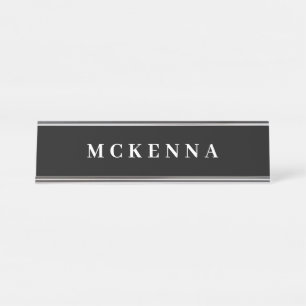Placa De Mesa Chic Black White - Escritório doméstico personal