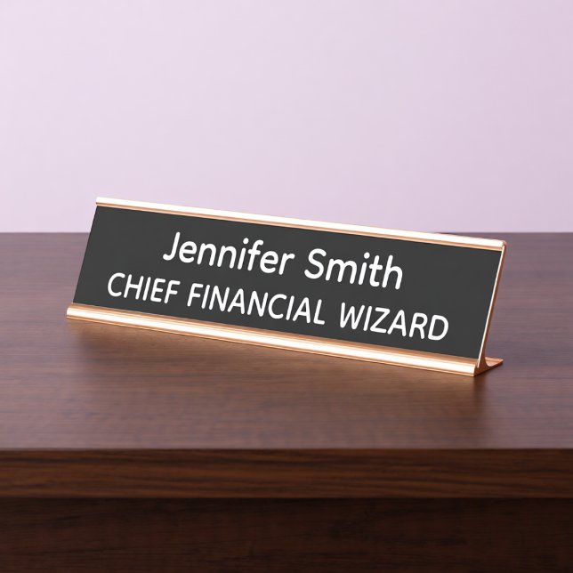 Placa De Mesa Chief Financial Wizard Personalized Name Plate (Criador carregado)