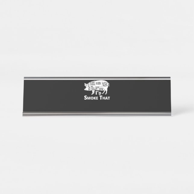 Placa De Mesa Churrasco | CHURRASCO Grill Pig Pork Id Fumar Que  (Frente)
