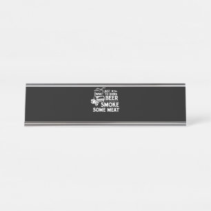 Placa De Mesa CHURRASCO Fumando Carne Fumante Presente Beber Cer