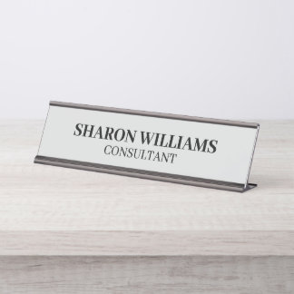 Placa De Mesa Cinza de luz profissional elegante - Mesa minimali