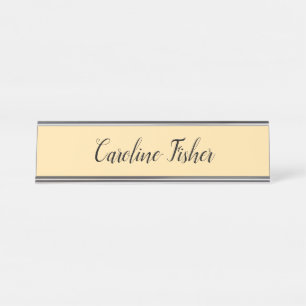 Placa De Mesa Clássico - Beige Simples Simples