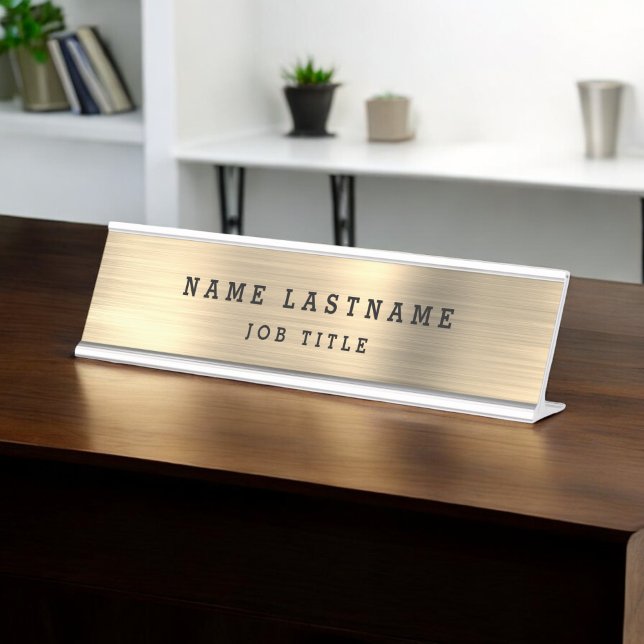 Placa De Mesa Clássico Moderno Executivo Ouro Profissional  (Criador carregado)